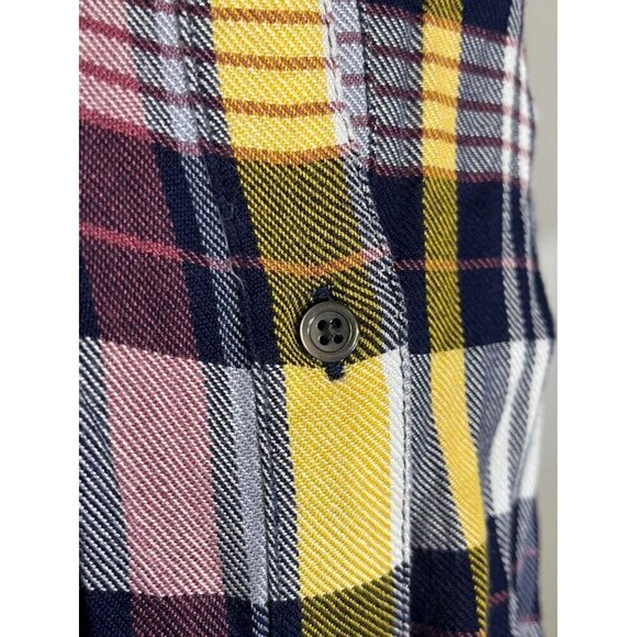 Caslon Top Women 2XL Yellow Plaid Tunic Checks Concert Western Country Preppy - Picture 8 of 13